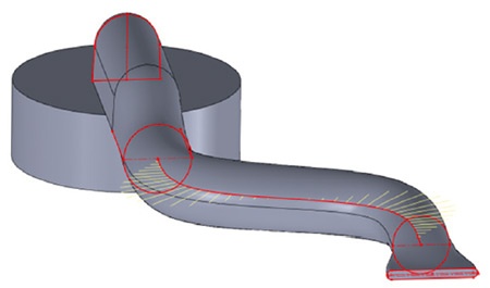 Sistema de canais parametrizado baseado em seções transversais circulares 